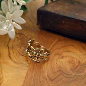 แหวนปรับขนาดได้รูปแมงป่องสีทองสำหรับผู้ชาย |   เครื่องประดับสไตล์โกธิคพังก์ขายส่ง - Product Image 4
