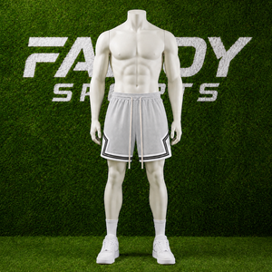 กางเกงบาสเก็ตบอลตาข่ายผู้ชายขายส่ง ระบายอากาศได้ดี กางเกงออกกำลังกาย กางเกงกีฬา สตรีทแวร์ ลายทาง ไซส์ใหญ่ กางเกงออกกำลังกายฤดูร้อน - Product Image 2