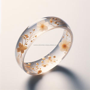 กําไลข้อมือเรซินแฮนด์เมดเครื่องประดับชาติพันธุ์ที่สวยงามสําหรับผู้หญิงศิลปะที่หรูหราวัสดุน้ําหนักเบาและการออกแบบที่มีสไตล์ - Product Image 2