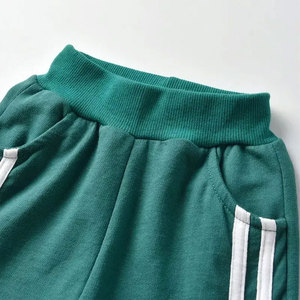 Conjunto Deportivo Verde para Niños Unisex, Manga Larga, Cuello Redondo, Color Sólido, Informal, con Bolsillos Laterales, Conjuntos Deportivos para Niños de Otoño - Product Image 6