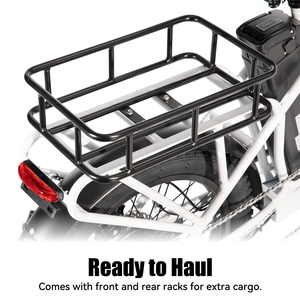จักรยานไฟฟ้า JOYKIE HILAND มอเตอร์ 350W แบตเตอรี่ 36V13Ah เกียร์ E-Bike ระบบเบรกดิสก์คู่ ยางใหญ่ พร้อมตะกร้าหลัง 90% SKD จักรยานสำหรับเดินทางในเมือง - Product Image 4