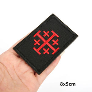 Parches Bordados Personalizados 3D con Escudo Cruzado y Cierre de Gancho y Bucle - Product Image 5