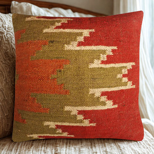 Juego de Cojines Cuadrados de Algodón de Lujo, Diseño Geométrico Multicolor, Decoración Ecológica para el Hogar, Hecho en India - Product Image 4