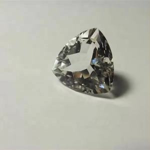 Pierre de quartz naturelle de 10 mm, taille triligne facettée, qualité AAA, pierre précieuse de quartz blanc pour la fabrication de pendentifs, bracelets, bijoux DIY - Product Image 2