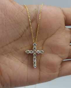 Exquisito colgante de diamante redondo cultivado en laboratorio, certificado por IGI, en oro amarillo, oro rosa, oro blanco o plata, con piedra de color D, E, F, claridad VVS o VS. - Product Image 3