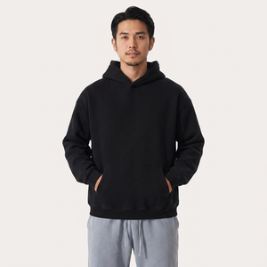 Sweat à capuche oversize pour homme, couleur unie, en molleton bouclette, anti-plis, décontracté, avec poches, pour l'hiver, fabriqué au Bangladesh - Product Image 5