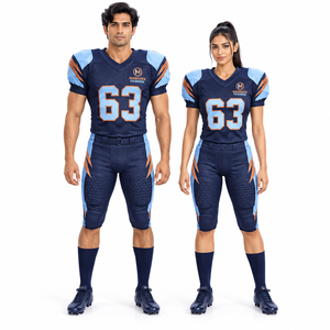 Uniforme de Fútbol Americano Personalizado de Alta Calidad, 100% Poliéster, Transpirable, Ligero, Duradero, Cómodo, Unisex, para Adultos - Product Image 1