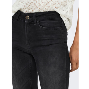 High Waist Womens Straight <b>Denim</b> Jeans Dark Black Frayed for Hem <b>Stretch</b> Loose Fit Casual Eco-Friendly Breathable <b>Stretch</b> Fabric - Product Image 5