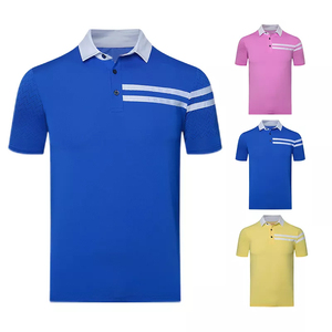 Polo de sport pour homme à manches courtes, coupe ajustée, séchage rapide, en maille, avec impression de motif logo personnalisé, écologique - Product Image 3