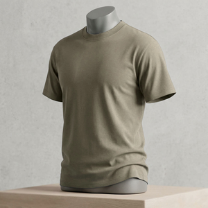 เสื้อยืดเปล่าคุณภาพสูง 250GSM ผ้าฝ้าย 100% หนานุ่ม สไตล์สตรีทแวร์ทรงโอเวอร์ไซส์ ไหล่ตก  รับสกรีนโลโก้ เสื้อยืดเรียบๆ สำหรับผู้ชาย - Product Image 5