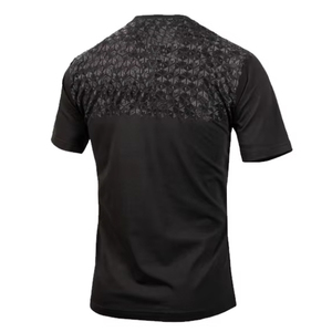 T-shirts ajustés pour hommes, respirants et antidérapants, impression personnalisée, 90% coton, 10% élasthanne, vêtements de sport pour la salle de sport, couleur noire, saison printemps - Product Image 1