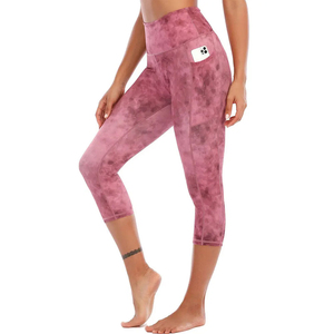 2026 Sublimation Gym Capri Exercise Workout Leggings Sportswear Fitness Yoga Gym Capri Made In Pakistan OEM Service - Product Image 6