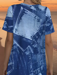 เสื้อยืดคอกลมแขนยาวทรงหลวมโอเวอร์ไซส์สำหรับผู้หญิง ผ้าโพลีเอสเตอร์/คอตตอนผสม พิมพ์ลายดิจิทัล สไตล์ลำลอง Hardihood - Product Image 2