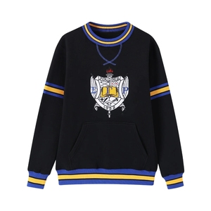 เสื้อสเวตเชิ้ตคอกลม Sigma Gamma Rho ลายปักสีดำ ผ้าเชนิลล์ มีกระเป๋า  ผ้าฟลีซอุ่นสบาย แขนยาว สวมใส่สบายๆ  รับผลิตตามแบบ OEM ODM - Product Image 2
