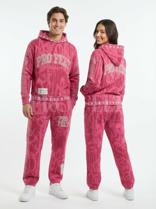 Conjunto Deportivo de Dos Piezas con Capucha para Hombre, Estilo Urbano, Invernal, Estampado, Color Liso, Tejido de Algodón Transpirable, a la Moda - Product Image 6