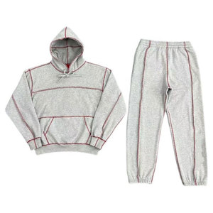 Survêtement personnalisé élégant en gros, hiver, coupe oversize, imprimé, respirant, doublé, 100% coton molletonné, haute densité, vêtements décontractés, streetwear - Product Image 1