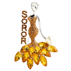 Broche Soror élégante, épinglette tendance, bijou de mode, accessoire de revers, broche décorative, cadeau pour femme, bijoux personnalisés, vente en gros OEM - Product Image 6