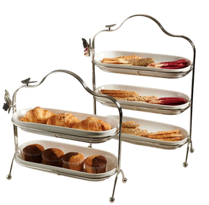 Soporte para Pastel de Metal y Madera de Primera Calidad, Brillante, Pulido, Ecológico, No Tóxico, Apto para Microondas, Vajilla para Mesa - Product Image 6