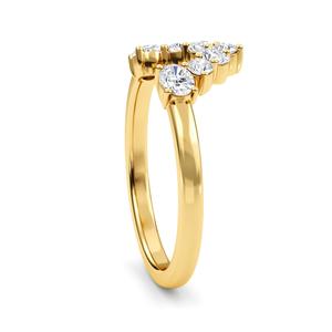 Bague solitaire en or jaune 18 carats avec diamant ovale de 0,50 ct cultivé en laboratoire, bijou raffiné, cadeau d'anniversaire pour elle - Product Image 4