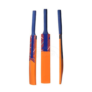 Bate de Críquet Ecológico Personalizable con Costuras Tradicionales, Diseño Ambidiestro, Grosor de 38 mm, Peso de 2.8 lb, Mango Naranja para - Product Image 2