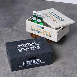 Caja de almacenamiento plegable de plástico poco profunda - Product Image 1