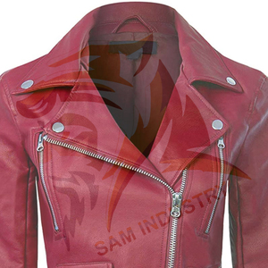 Customized High Quality Ladies PU <b>Leather</b> <b>Jacket</b> <b>Long</b> Sleeves Coats Ladies <b>Leather</b> <b>Jackets</b> For Adults - Product Image 5