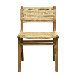 Hospitality Luxury Solid Teak Modern Wholesale Verona Natural Teak Woven <b>Dining</b> <b>Chair</b> <b>Dining</b> Room Furniture Natural Cane Weaving - Product Image 2
