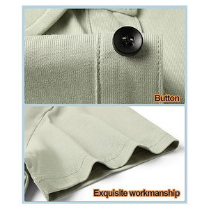 เสื้อโปโลแขนสั้นผู้ชาย ผ้าฝ้าย เสื้อยืดกอล์ฟ เสื้อทำงาน มีกระเป๋า 2 ช่อง สวมใส่สบาย น้ำหนักเบา ระบายอากาศได้ดี คลาสสิก - Product Image 4