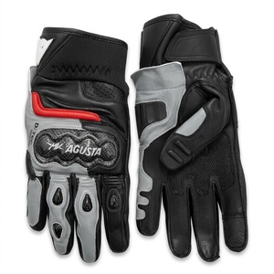 Gants de moto en cuir Agusta pour hommes, protection intégrale des doigts, équipement de protection pour moto, fermeture éclair, été, cyclisme - Product Image 3