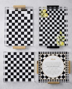 Elevate Your <b>Table</b> Setting Customized Judaica Metal Serving Tray Beautifully Painted UV Printed Portable Dustproof for Every - Product Image 2