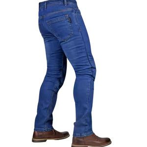 Pantalones Vaqueros Rectos de Invierno Personalizados para Hombre, para Motociclismo, con Acolchado Protector, Lavados, 100% Algodón, Servicio OEM - Product Image 2