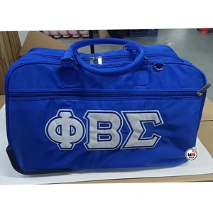กระเป๋าเดินทางแบบมีล้อลาก โพลีเอสเตอร์สีน้ำเงิน ยี่ห้อ Phi Beta Sigma ปิดด้วยซิป ทนทาน เหมาะสำหรับเดินทาง ท่องเที่ยว กีฬา ใช้ได้ทุกวัน ขนาดใหญ่ จุของได้เยอะ - Product Image 1