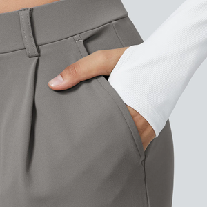 กางเกงคาร์โก้ผู้หญิงเอวสูงทรงขากว้างหลายกระเป๋าสไตล์ลำลอง - Product Image 5