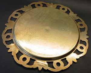 Modern luxury 13" durable Metal Serving <b>Tray</b> with custom pattern for wedding <b>dinners</b> and steak events - Product Image 4