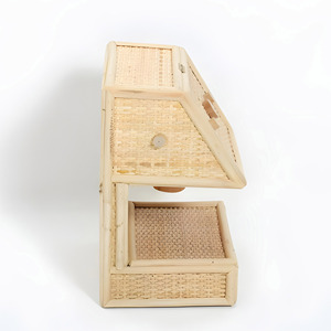 Nouveau design machine à café en bois durable rotin naturel enfant jouets café faisant des machines semblant et jouer loisirs activité jouet - Product Image 2