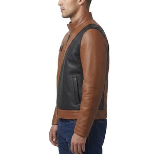 Chaqueta de cuero unisex negra con tachuelas, estilo motero punk, con remaches y púas, a la moda rockera, con capucha, para invierno, con cierre de cremallera - Product Image 6