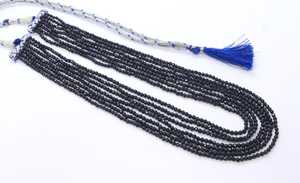 Collar de Cuentas Facetadas de Zafiro Azul Natural AAA, Cuentas de Zafiro de 3 mm, 16-19 Pulgadas, para Fabricación de Joyería al por Mayor - Product Image 4