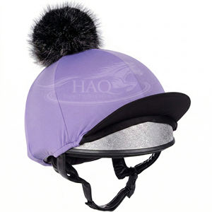 Funda para Casco de Equitación para Todas las Estaciones, con Pompón de Piel Sintética, Elástica, de Seda, de Alto Rendimiento - Product Image 1