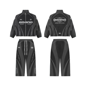 Survêtement sportif BRANO pour homme, manches longues, blocs de couleur, fermeture éclair sur le devant, séchage rapide, polyester, coupe classique, style printemps, style USA - Product Image 3