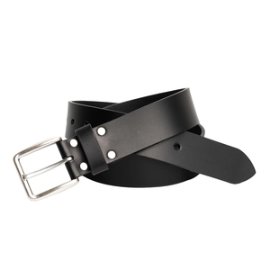 Ceinture décontractée haut de gamme en cuir de vachette pour homme 2026 avec boucle ardillon en alliage, motif uni et design respirant - Product Image 2