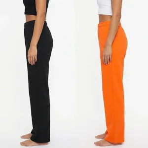 Pantalon de survêtement personnalisé pour femme, orange et noir, imprimé sur mesure, taille élastique, poches latérales, décontracté, pour l'automne - Product Image 6