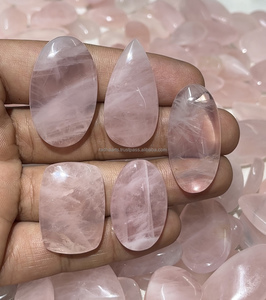 Cabochons en quartz rose naturel en vrac pour la fabrication de bijoux et les cadeaux de fêtes - Product Image 4