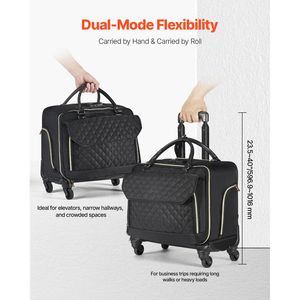 Valigia con Ruote TSA Lock 4 Spinner, Borsa per Laptop da 17.3 Pollici, Trolley per Computer, Borsa da Viaggio per Affari - Product Image 5