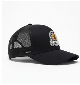 Tpu Trucker Cap Black Mesh Adjustable 6-Panel Casual Hat Unisex Adult Cartoon <b>Dog</b> Logo Front Panel Bulk Quantity - Product Image 3