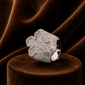 Hip Hop Moissanite <b>Cross</b> <b>Ring</b> Baguette Cut Pave Set Men's Diamond 10K Gold Jewelry Gift <b>Ring</b> - Product Image 4