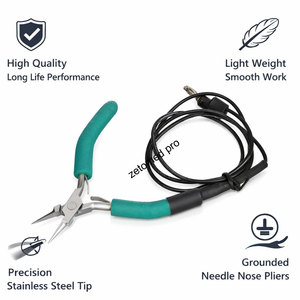 Pince à soudure pour bijoux permanents en acier inoxydable avec câble de mise à la terre pour soudeur de bijoux - Product Image 2