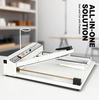 Machine de scellage et de découpe manuelle FQJ400 EU pour sacs en plastique et feuilles d'aluminium avec fonctions intégrées