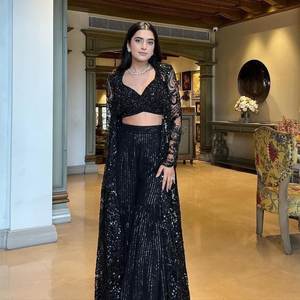 Sari Lehenga Elegante de Encaje para Mujer, Diseño RTC, Listo para Usar, Ideal para Fiestas - Product Image 4