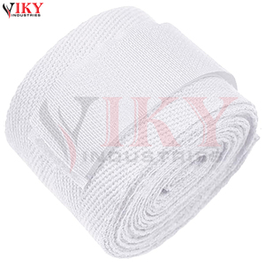 ผ้าพันมือสำหรับชกมวยแบบยืดหยุ่นสีขาวล้วน OEM ขายส่ง พร้อมแถบเวลโครสำหรับรัดกระชับ ป้องกันข้อมือสำหรับออกกำลังกายและต่อยมวย - Product Image 3