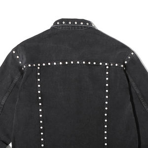 Custom Made <b>Men's</b> <b>Long</b> Stretch Denim <b>Jacket</b> <b>Men</b> Jean <b>Jacket</b> Cotton Winter Plain Rhinestone Denim <b>Jacket</b> for <b>Men</b> Plus Size - Product Image 5